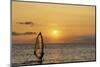 Sunset, Windsurfing, Ocean, Maui, Hawaii, USA-Gerry Reynolds-Mounted Premium Photographic Print