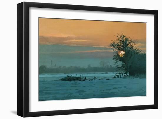 Sunset: Winter Landscape, 1989-Gillian Furlong-Framed Premium Giclee Print