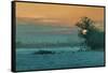 Sunset: Winter Landscape, 1989-Gillian Furlong-Framed Stretched Canvas