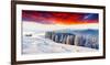 Sunset Winter Mountain Landsc.-null-Framed Art Print