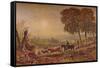 Sunset with Cattle, 1841-George Barret Junior-Framed Stretched Canvas