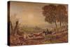 Sunset with Cattle, 1841-George Barret Junior-Stretched Canvas