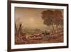 Sunset with Cattle, 1841-George Barret Junior-Framed Giclee Print