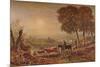 Sunset with Cattle, 1841-George Barret Junior-Mounted Giclee Print