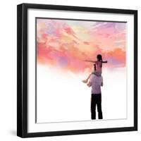 Sunset with Dad-Nancy Tillman-Framed Art Print