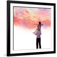 Sunset with Dad-Nancy Tillman-Framed Art Print