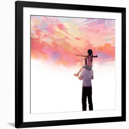 Sunset with Dad-Nancy Tillman-Framed Art Print