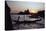 Sunset with Gondolas, Venice, Italy-George Oze-Stretched Canvas