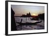 Sunset with Gondolas, Venice, Italy-George Oze-Framed Photographic Print