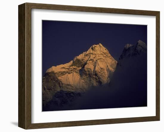 Sunset with Mountains, Nepal-Michael Brown-Framed Premium Photographic Print