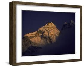 Sunset with Mountains, Nepal-Michael Brown-Framed Premium Photographic Print