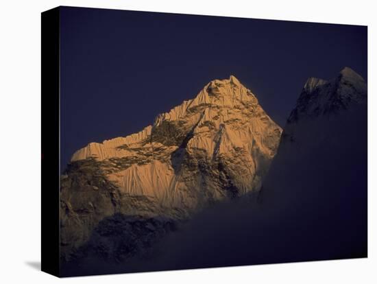 Sunset with Mountains, Nepal-Michael Brown-Stretched Canvas