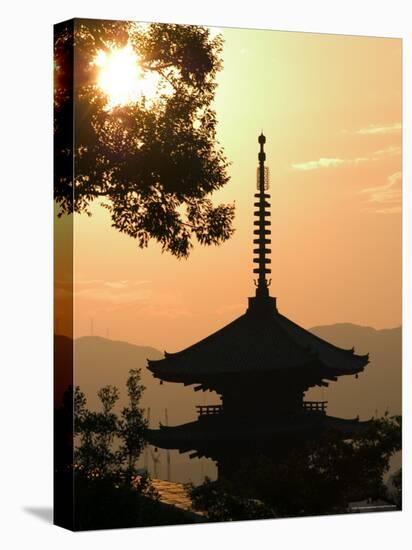 Sunset, Yasaka No to Pagoda, Kyoto City, Honshu, Japan-Christian Kober-Stretched Canvas