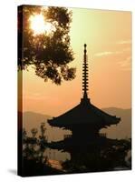 Sunset, Yasaka No to Pagoda, Kyoto City, Honshu, Japan-Christian Kober-Stretched Canvas