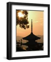 Sunset, Yasaka No to Pagoda, Kyoto City, Honshu, Japan-Christian Kober-Framed Premium Photographic Print