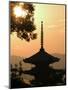 Sunset, Yasaka No to Pagoda, Kyoto City, Honshu, Japan-Christian Kober-Mounted Premium Photographic Print