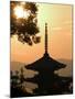 Sunset, Yasaka No to Pagoda, Kyoto City, Honshu, Japan-Christian Kober-Mounted Photographic Print