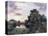 Sunset-Thomas Moran-Stretched Canvas