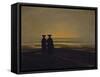 Sunset-Caspar David Friedrich-Framed Stretched Canvas