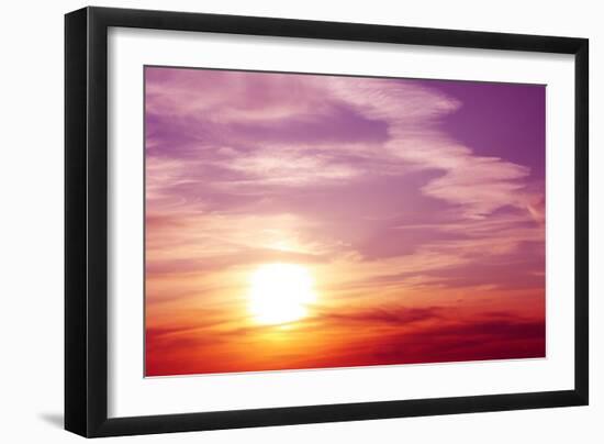 Sunset-frenta-Framed Art Print