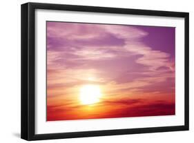 Sunset-frenta-Framed Art Print