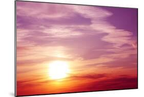 Sunset-frenta-Mounted Premium Giclee Print