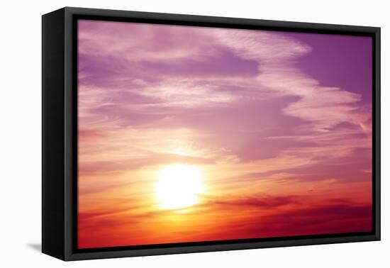 Sunset-frenta-Framed Stretched Canvas