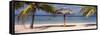 Sunshade on the Beach, La Boca, Cuba-null-Framed Stretched Canvas