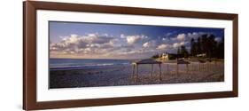 Sunshades on the Beach, Indiana Tea House, Cottesloe Beach, Perth, Western Australia, Australia-null-Framed Photographic Print