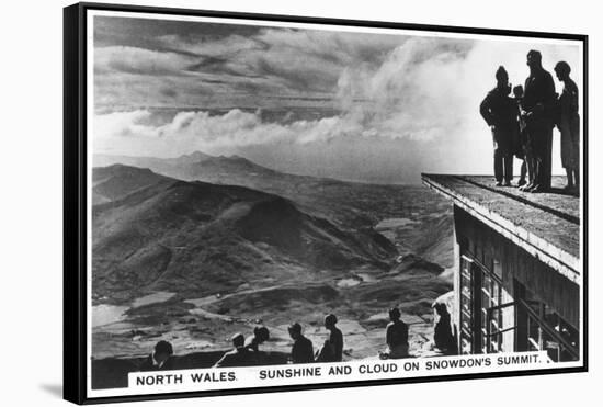 Sunshine and Clouds on Snowdon's Summit, North Wales, 1936-null-Framed Stretched Canvas