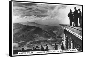 Sunshine and Clouds on Snowdon's Summit, North Wales, 1936-null-Framed Stretched Canvas