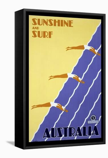 Sunshine and Surf Australia-null-Framed Stretched Canvas