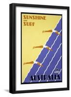 Sunshine and Surf Australia-null-Framed Premium Giclee Print