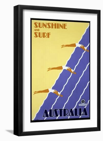 Sunshine and Surf Australia-null-Framed Premium Giclee Print