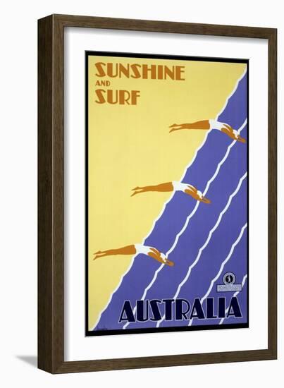 Sunshine and Surf Australia-null-Framed Giclee Print