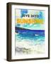 Sunshine and Waves I-Bruce Nawrocke-Framed Art Print