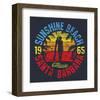 Sunshine Beach Girl Artwork-null-Framed Art Print