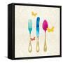 Sunshine Cutlery-Meili Van Andel-Framed Stretched Canvas