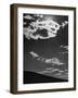 Sunshine Filled Clouds Against Dark Sky, Above Dark Dune in Middle of Kalahan Desert, Bechuanaland-Nat Farbman-Framed Photographic Print