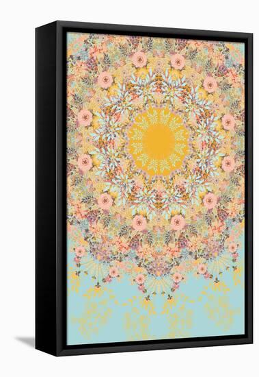 Sunshine Floral Mandala-null-Framed Stretched Canvas