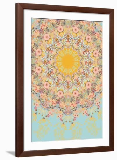 Sunshine Floral Mandala-null-Framed Art Print