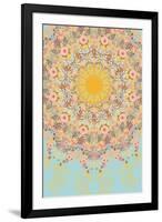 Sunshine Floral Mandala-null-Framed Art Print