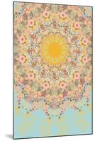 Sunshine Floral Mandala-null-Mounted Art Print