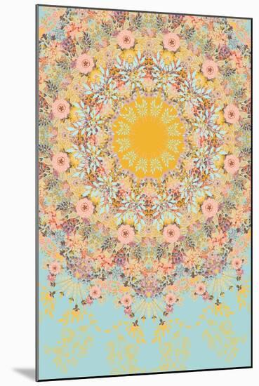 Sunshine Floral Mandala-null-Mounted Art Print