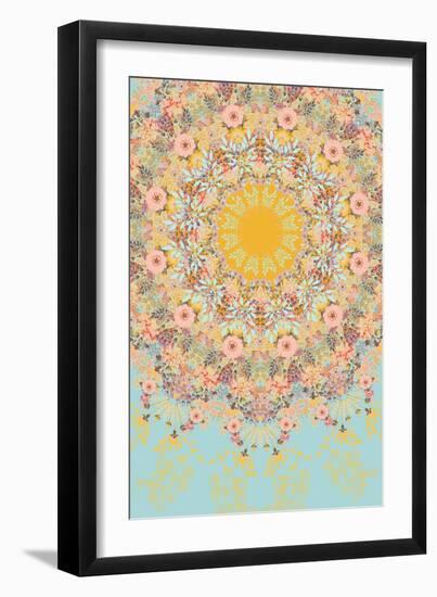 Sunshine Floral Mandala-null-Framed Art Print