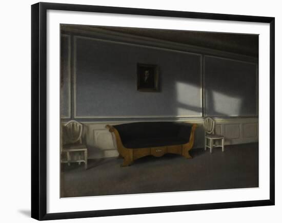 Sunshine in the Drawing Room III, c.1905-Vilhelm Hammershoi-Framed Giclee Print