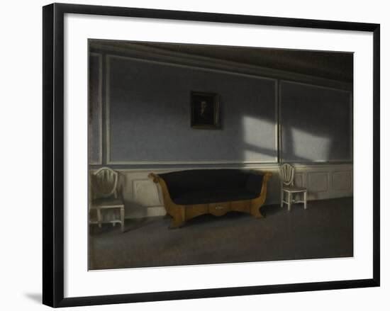 Sunshine in the Drawing Room III, c.1905-Vilhelm Hammershoi-Framed Giclee Print