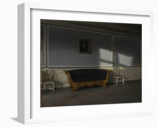 Sunshine in the Drawing Room III, c.1905-Vilhelm Hammershoi-Framed Giclee Print