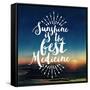Sunshine Is The Best Medicine-The Saturday Evening Post-Framed Stretched Canvas