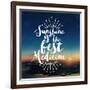 Sunshine Is The Best Medicine-The Saturday Evening Post-Framed Giclee Print